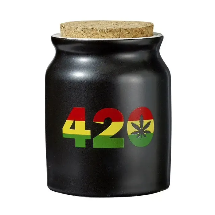 Matte Black 420 Stash Jar Fashioncraft Anal Matte Black 420 Stash Jar Fashioncraft Anal