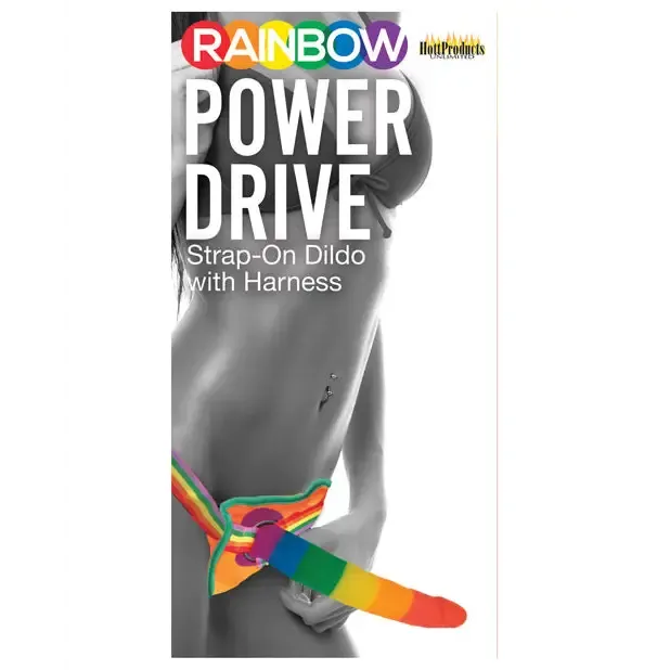 Rainbow Power Drive 7 inch Strap On Dildo With Harness Silicone Hott Products Unlimited Female Sex Toys Rainbow Power Drive 7 inch Strap On Dildo With Harness Silicone Hott Products Unlimited Female Sex Toys