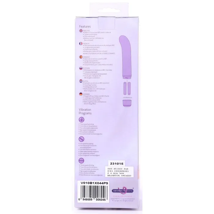 Seven Creations Silicone Classic GSpot Vibrator Seven Creations Female Sex Toys
