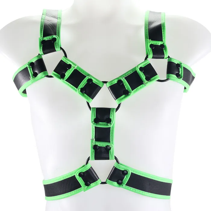 Shots Toys Female Sex Toys Ouch Glow In The Dark Upper Body Harness in SM