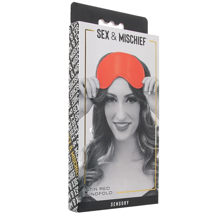 Sportsheets Sex Mischief Satin Blindfold in Red Vibrators