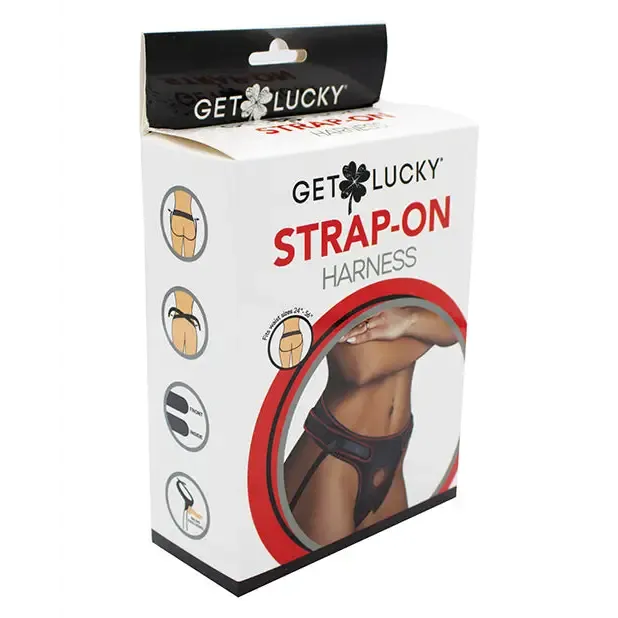Thank Me Now INC Female Sex Toys Get Lucky Strap On Harness Black