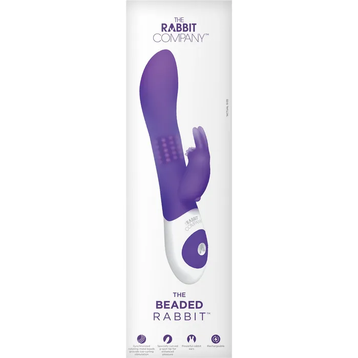 The Rabbit Company The Rabbit Company Beaded Rabbit Vibrator Purple Vibrators