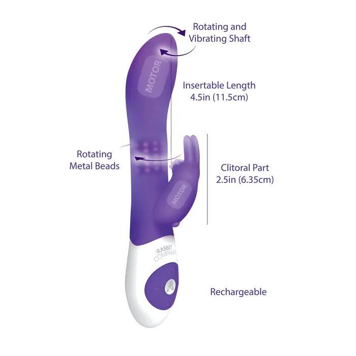 The Rabbit Company The Rabbit Company Beaded Rabbit Vibrator Purple Vibrators