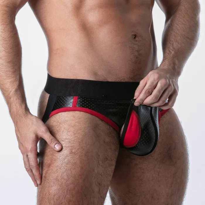 Vibrators Locker Gear LOCKER GEAR Open Access Jock Brief Red