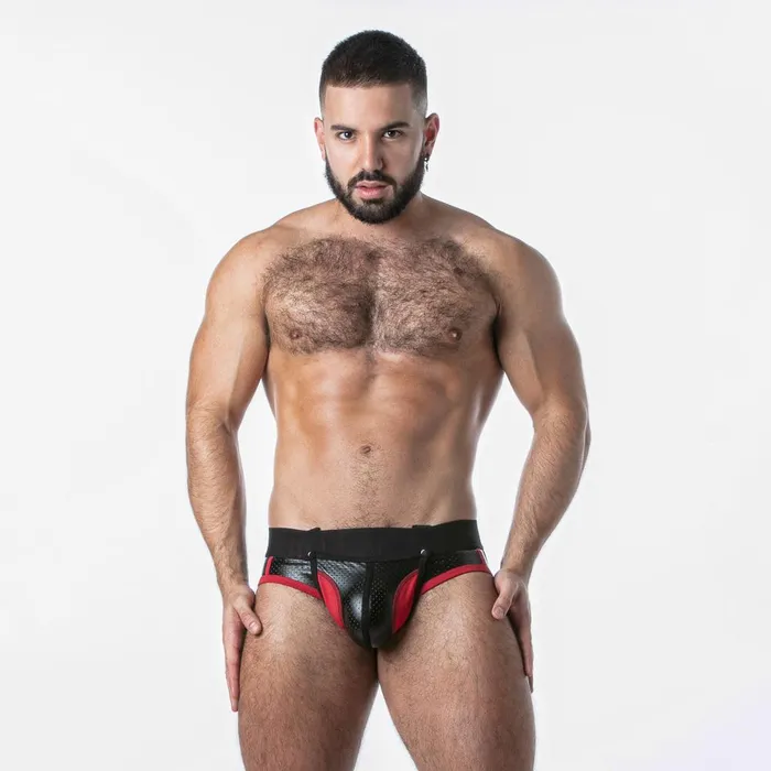 Vibrators Locker Gear LOCKER GEAR Open Access Jock Brief Red