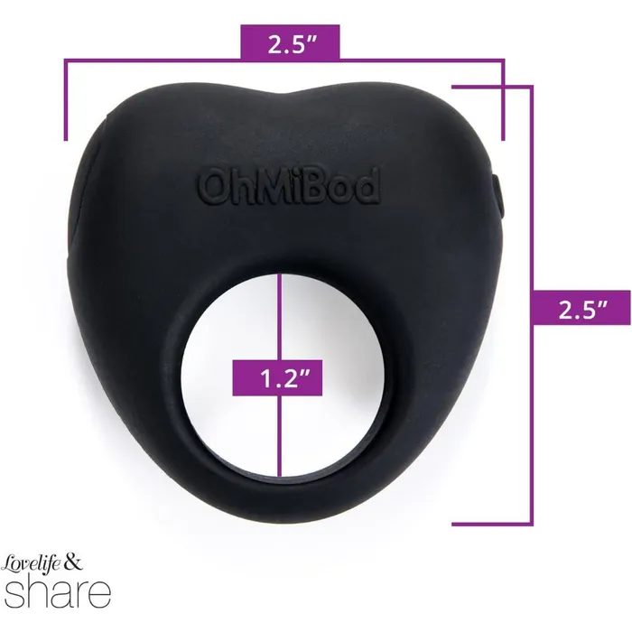 Anal OhMiBod OhMiBod Lovelife Share Couples Ring Vibe Black
