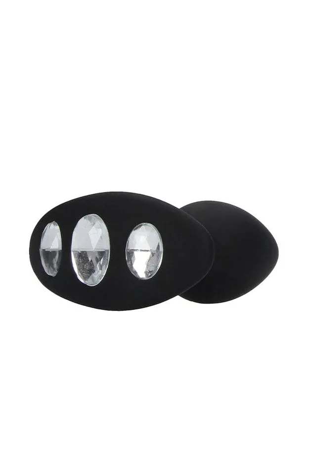 Anal Ouch by Shots Toys Diamond Butt Plug With Handle Black Assorted Shots Toys