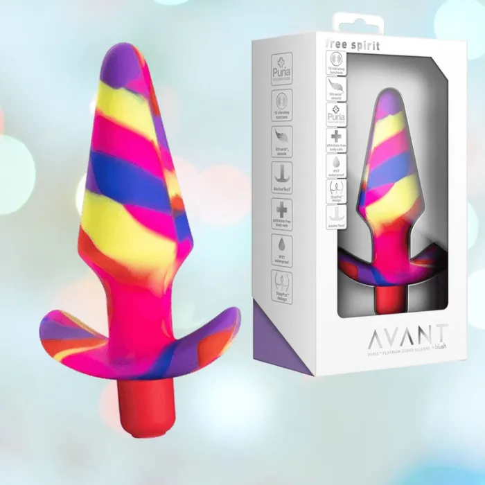 Avant Male Sex Toys Avant Free Spirit Vibrating Anal Plug Scarlet