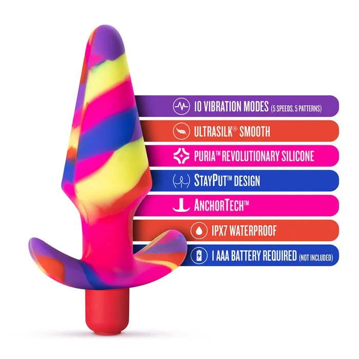 Avant Male Sex Toys Avant Free Spirit Vibrating Anal Plug Scarlet