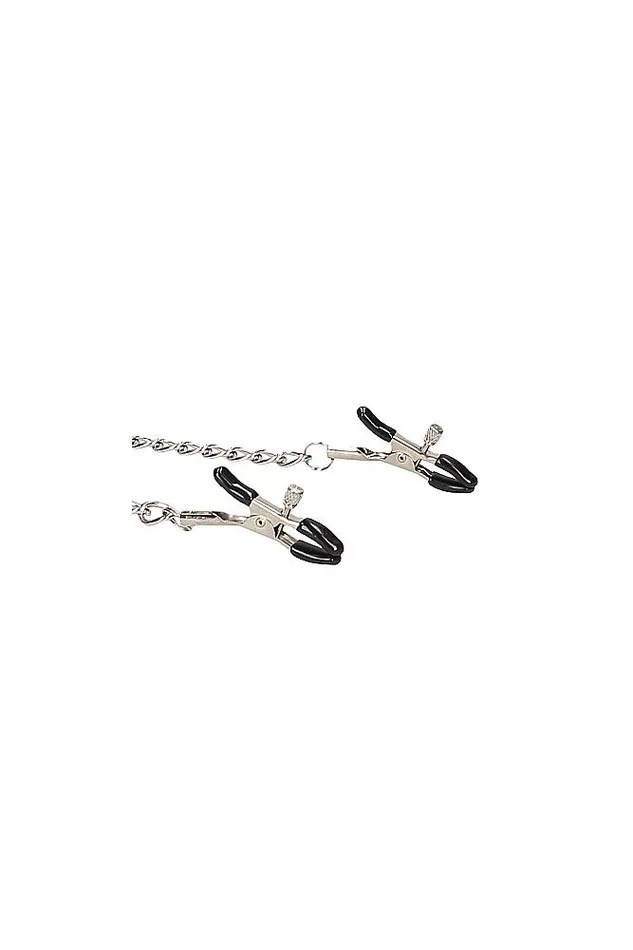 Couples Shots Toys Ouch by Shots Toys Black White Breathable Ball Gag with Nipple Clamps Black