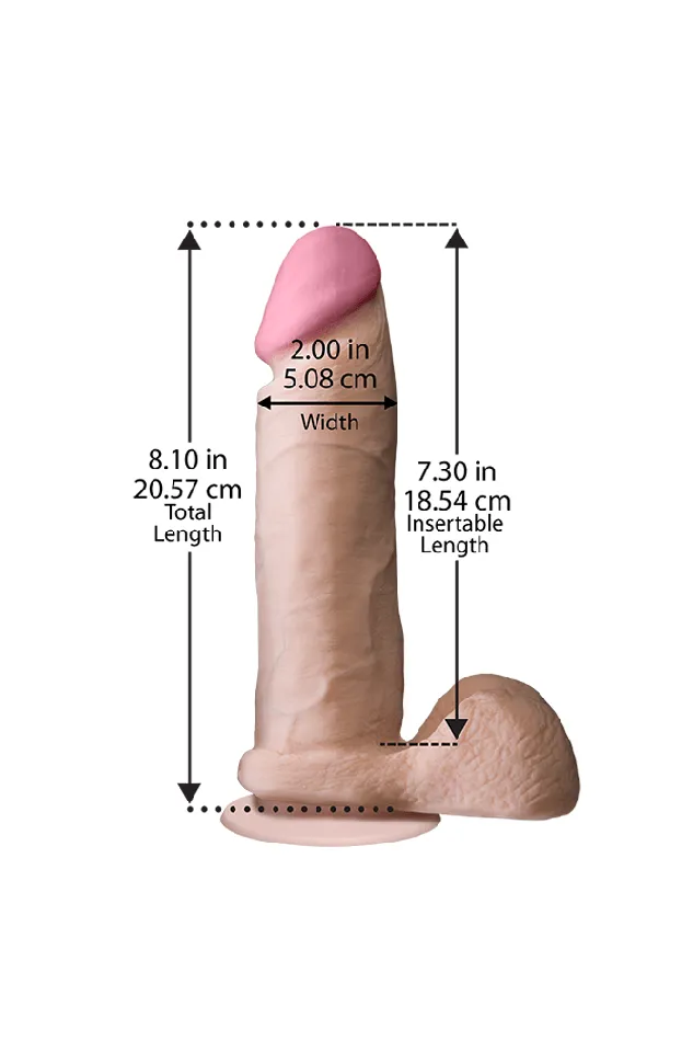 Doc Johnson Doc Johnson The Realistic Cock Ultraskyn Dildo w Removable VacULock Base Assorted Sizes Colors Dildos
