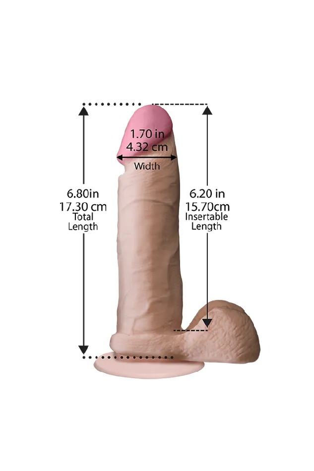 Doc Johnson Doc Johnson The Realistic Cock Ultraskyn Dildo w Removable VacULock Base Assorted Sizes Colors Dildos