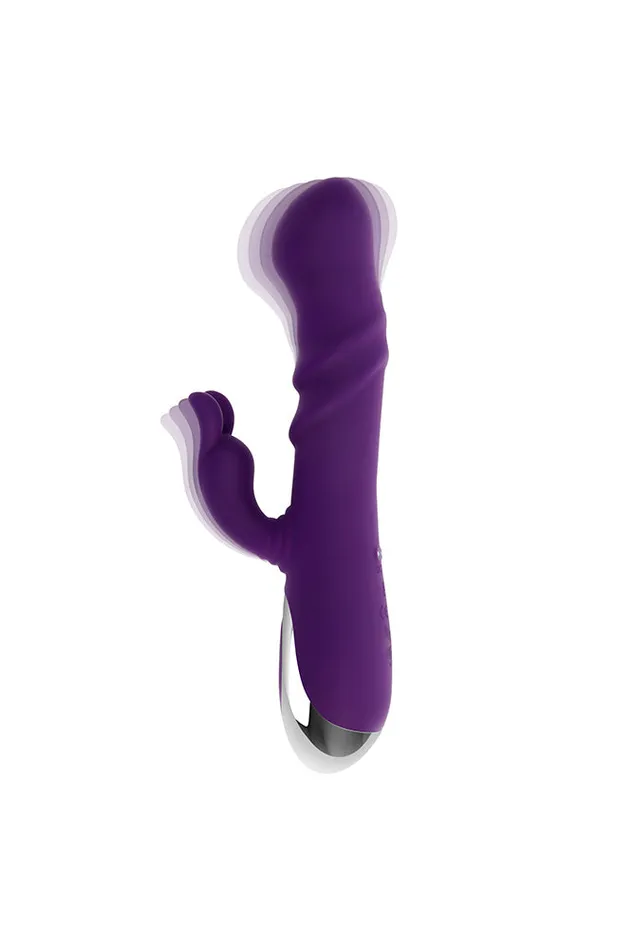 Evolved Playboy Bunny Punch Rabbit Vibrator With Twirling Head Purple Female Sex Toys