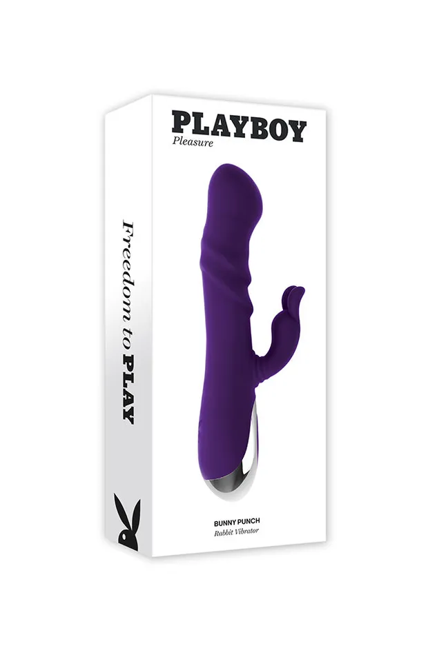 Evolved Playboy Bunny Punch Rabbit Vibrator With Twirling Head Purple Female Sex Toys