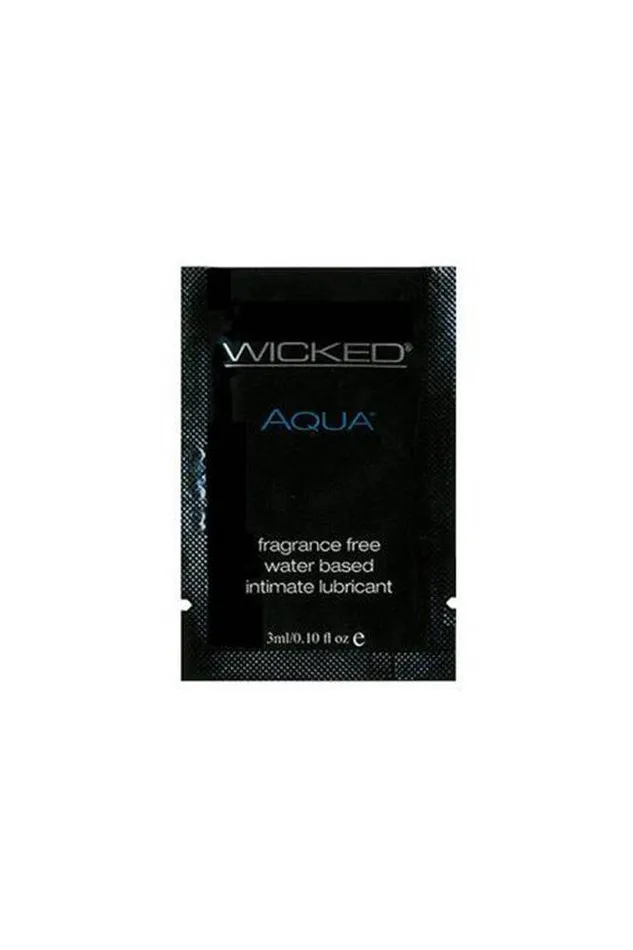Lubricants Wicked Sensual Care Aqua Water Based Lubricant 3ml Foil Packet Wicked Sensual Care Lubricants Wicked Sensual Care Aqua Water Based Lubricant 3ml Foil Packet Wicked Sensual Care