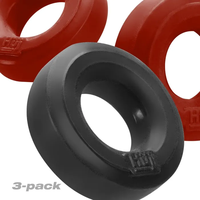 Male Sex Toys HunkyJunk HunkyJunk HUJ Cock Ring 3 Pack Cherry Male Sex Toys HunkyJunk HunkyJunk HUJ Cock Ring 3 Pack Cherry