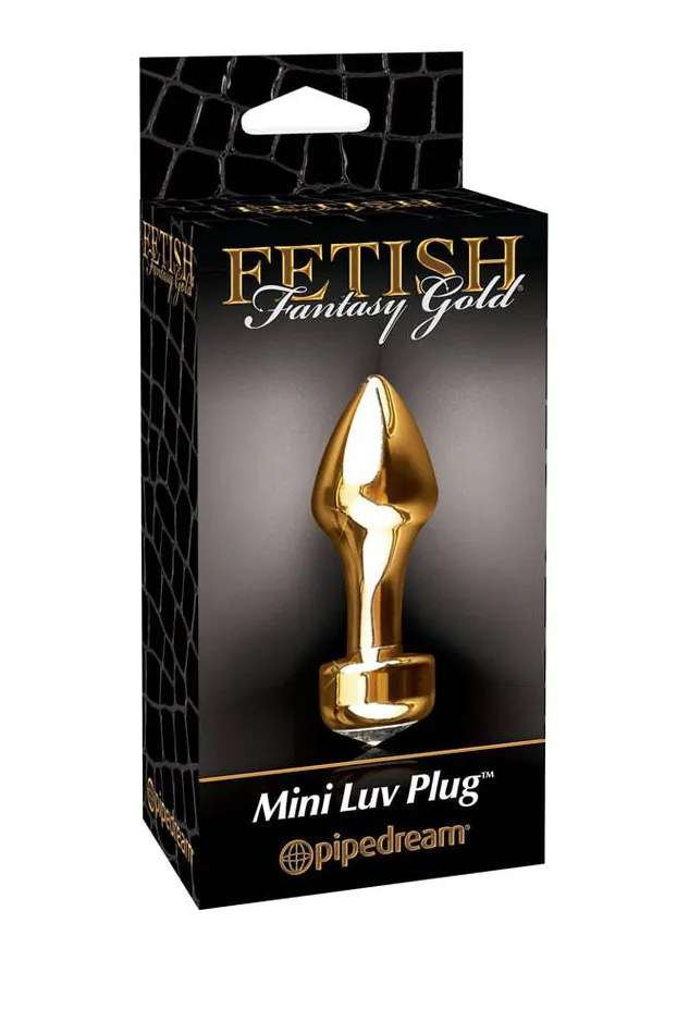 Pipedream Fetish Fantasy Gold Mini Luv Butt Plug Gold Pipedream Anal