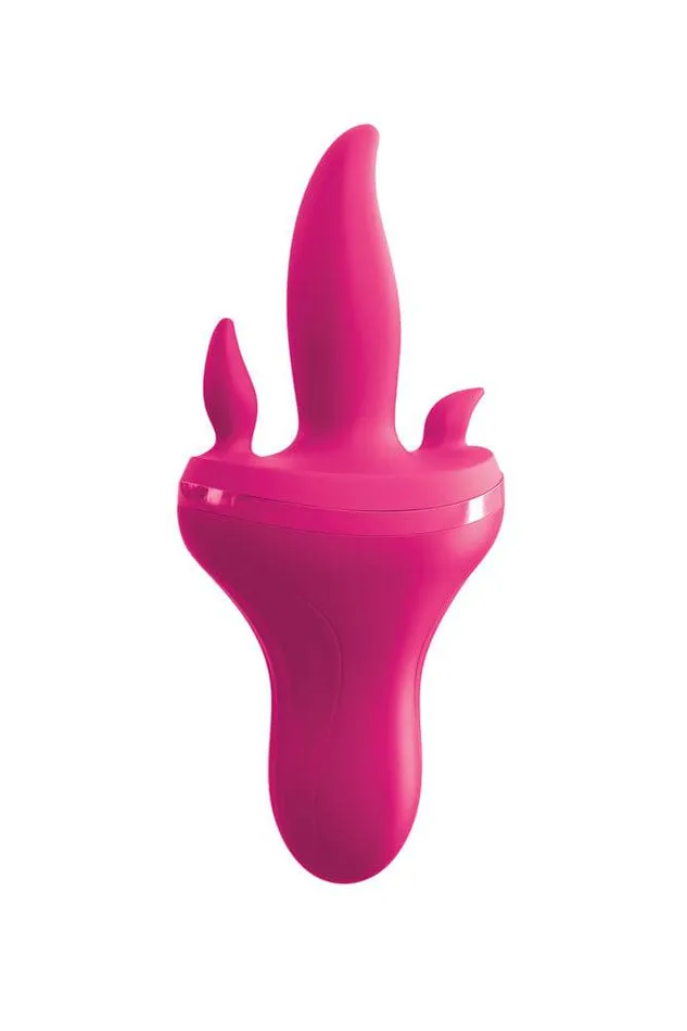 Pipedream Vibrators Pipedream 3Some Holey Trinity Triple Tongue Vibrator Pink