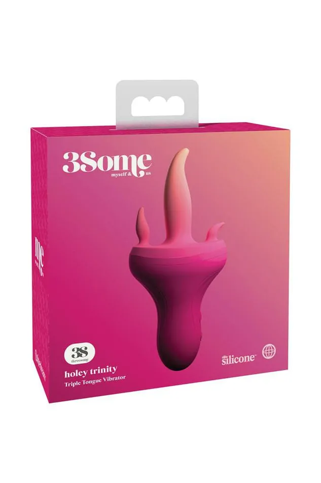 Pipedream Vibrators Pipedream 3Some Holey Trinity Triple Tongue Vibrator Pink