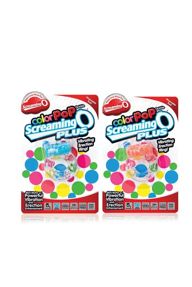 Screaming O Couples Screaming O ColourPop Quickie Plus Disposable Vibrating Cock Ring Assorted