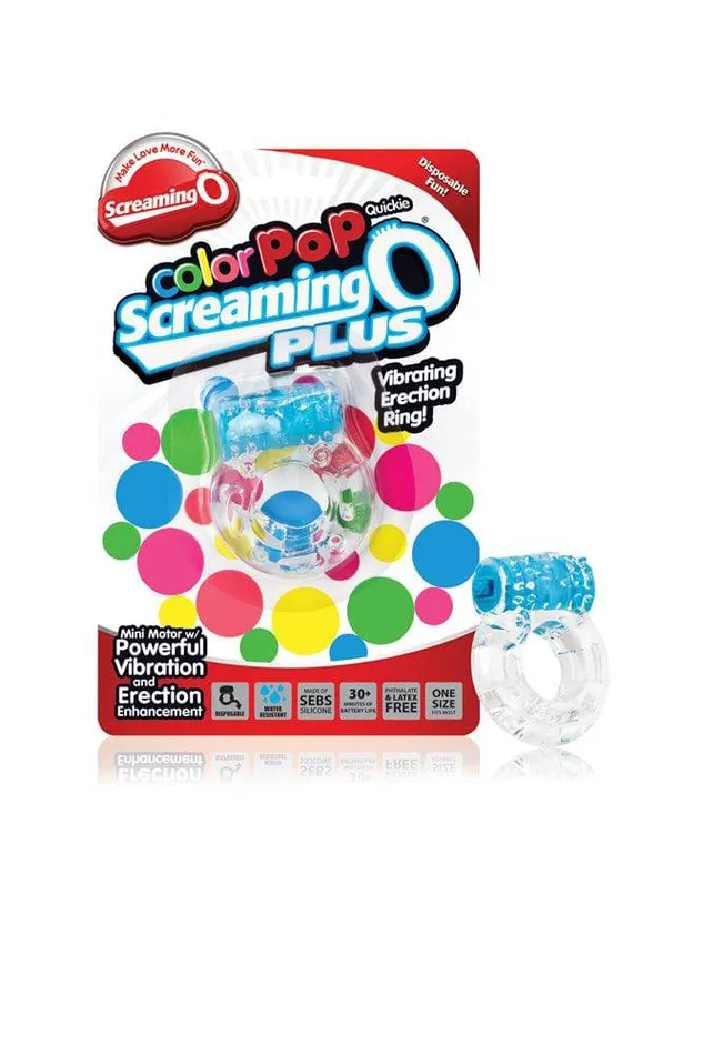 Screaming O Couples Screaming O ColourPop Quickie Plus Disposable Vibrating Cock Ring Assorted