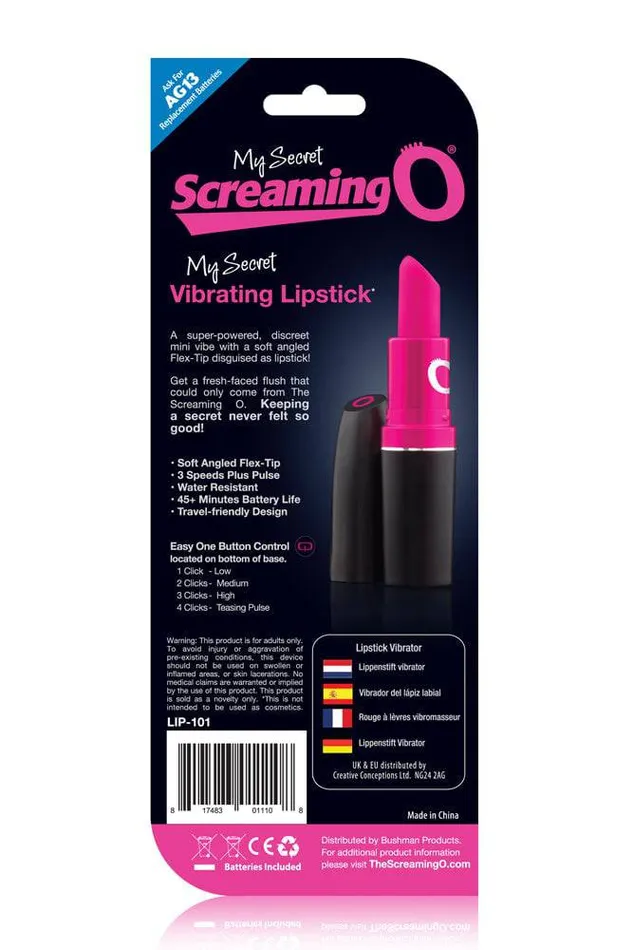 Screaming O My Secret Discreet Vibrating Mini Lipstick Bullet Screaming O Female Sex Toys