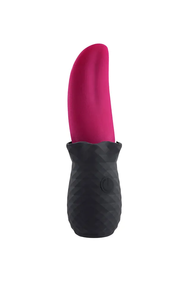 Selopa Vibrators Selopa Tongue Teaser Flickering Silicone Vibrator PinkBlack