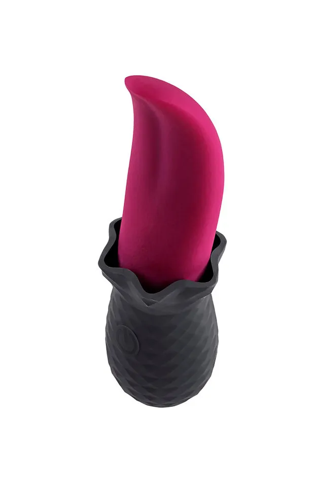 Selopa Vibrators Selopa Tongue Teaser Flickering Silicone Vibrator PinkBlack