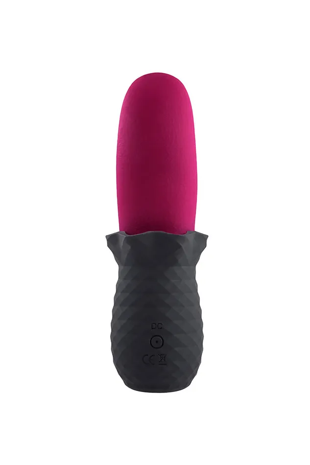 Selopa Vibrators Selopa Tongue Teaser Flickering Silicone Vibrator PinkBlack