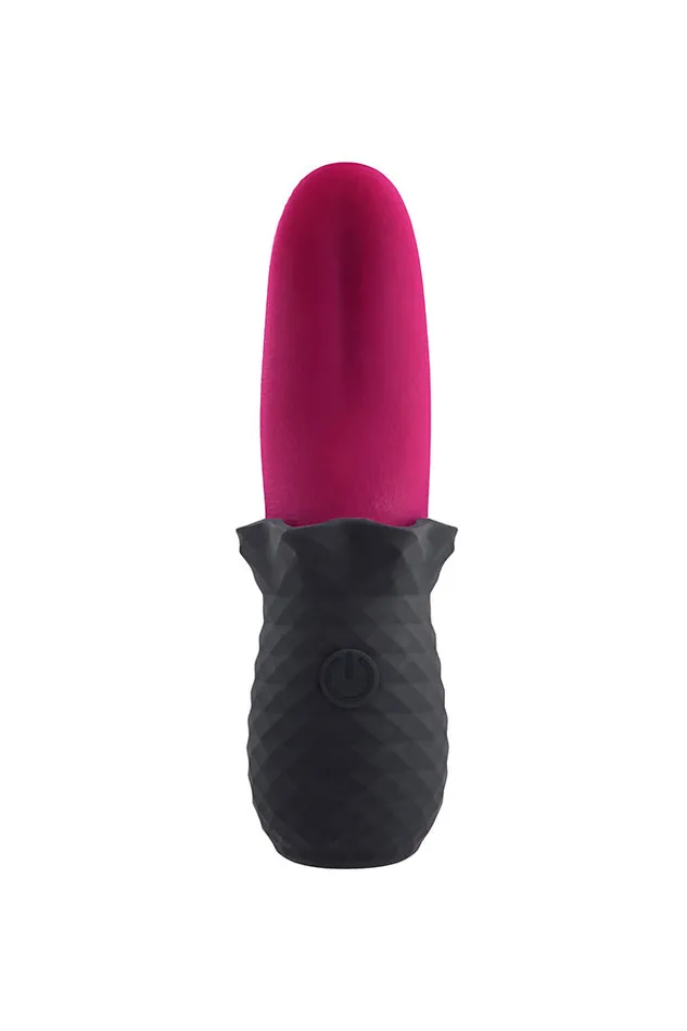 Selopa Vibrators Selopa Tongue Teaser Flickering Silicone Vibrator PinkBlack