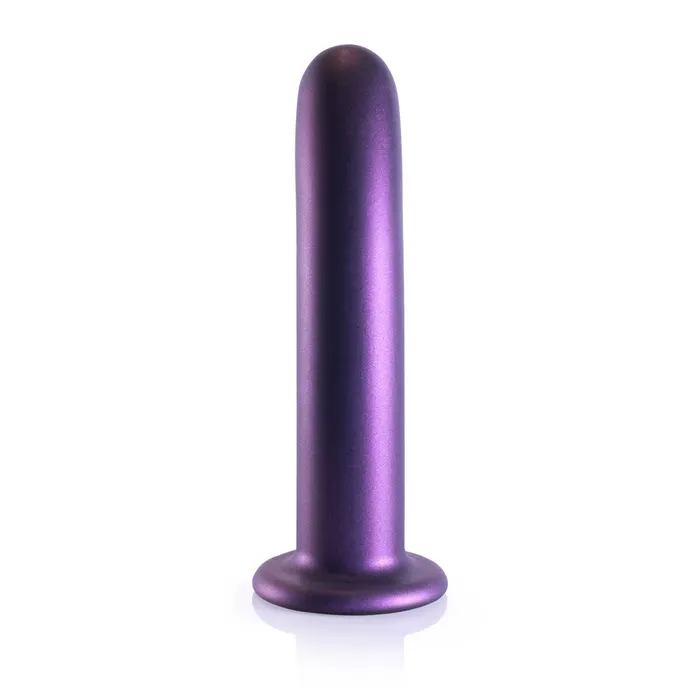 Shots Ouch Liquid Silicone GSpot 7 Inch Dildo Metallic Purple Shots Toys Dildos