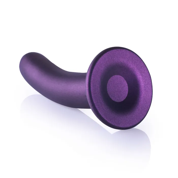Shots Ouch Liquid Silicone GSpot 7 Inch Dildo Metallic Purple Shots Toys Dildos