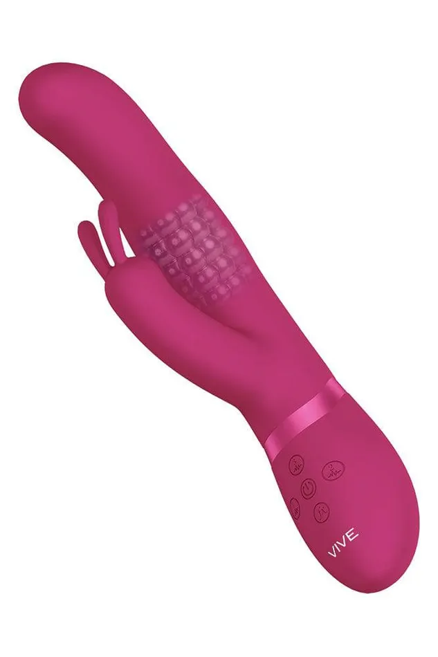 Shots Toys Vibrators Shots Toys VIVE Izara Rotating Beading Rabbit Vibrator Pink