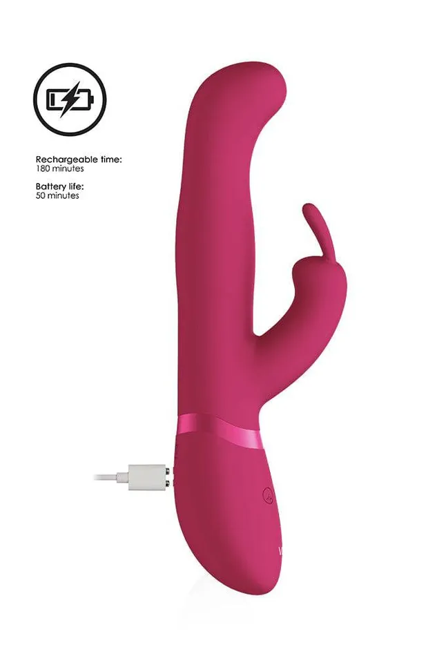 Shots Toys Vibrators Shots Toys VIVE Izara Rotating Beading Rabbit Vibrator Pink