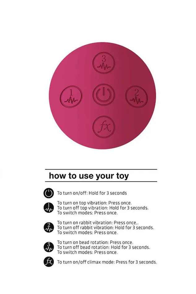 Shots Toys Vibrators Shots Toys VIVE Izara Rotating Beading Rabbit Vibrator Pink