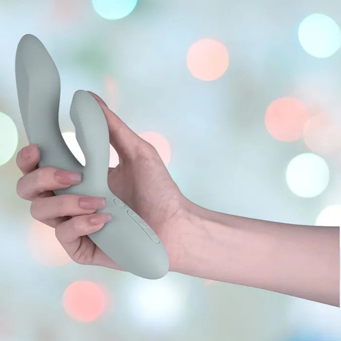 Svakom Chika Rabbit VIbrator App Controlled Turquoise Grey Svakom Vibrators