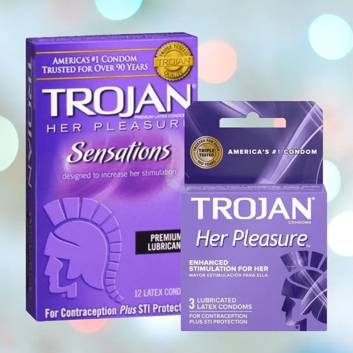 Trojan Female Sex Toys Trojan Her Pleasure Sensations Ribbed Condoms