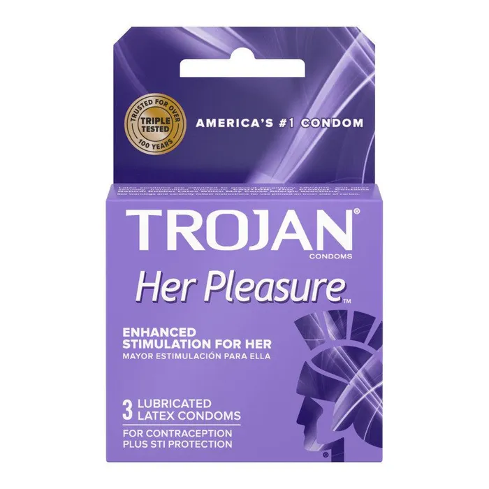 Trojan Female Sex Toys Trojan Her Pleasure Sensations Ribbed Condoms