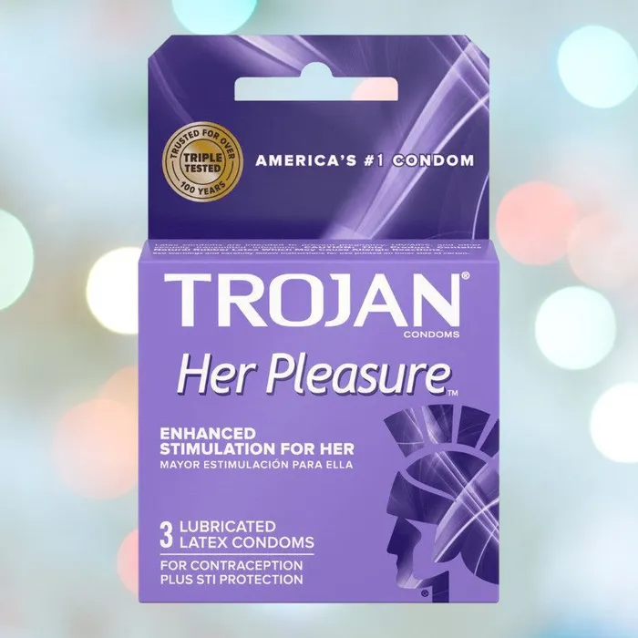 Trojan Female Sex Toys Trojan Her Pleasure Sensations Ribbed Condoms