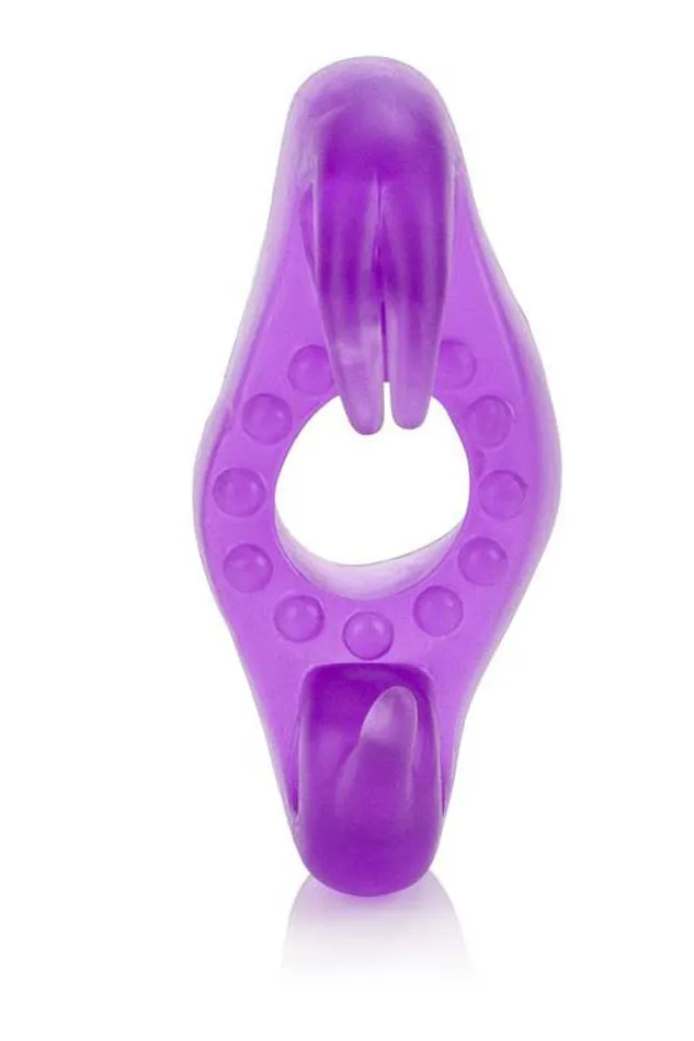 Vibrators Cal Exotics Couples Enhancers Wireless Rockin Rabbit Dual Cock Ring Purple Cal Exotics