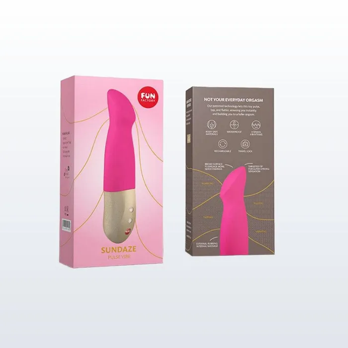 Vibrators Fun Factory Fun Factory Sundaze Pulse Vibrating Wand Massager Fuchsia Pink
