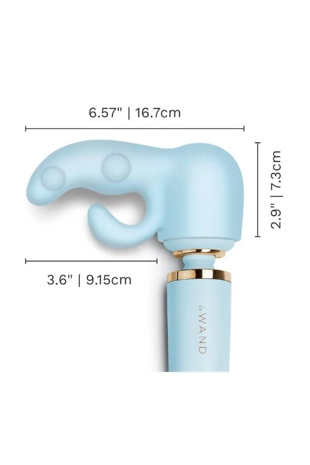 Vibrators Le Wand Le Wand Dual Weighted Silicone Wand Attachment Blue