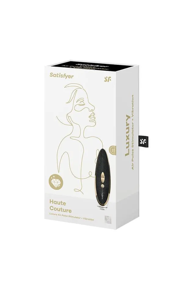 Vibrators Satisfyer Satisfyer Luxury Haute Couture Air Pulse Clitoral Stimulator BlackGold