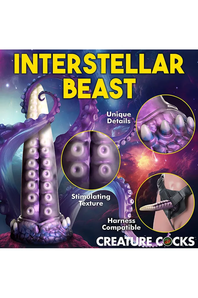 XR Brands Dildos XR Brands Creature Cocks Astropus Tentacle Silicone Dildo Multicolour