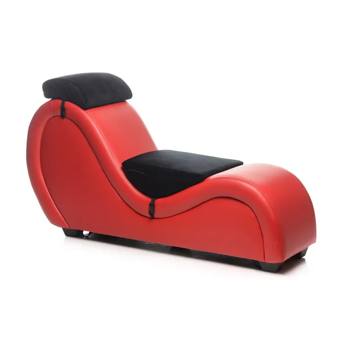 XR Brands Male Sex Toys XR Brands Master Series Kinky Couch Sex Chaise With Pillows Red XR Brands Male Sex Toys XR Brands Master Series Kinky Couch Sex Chaise With Pillows Red