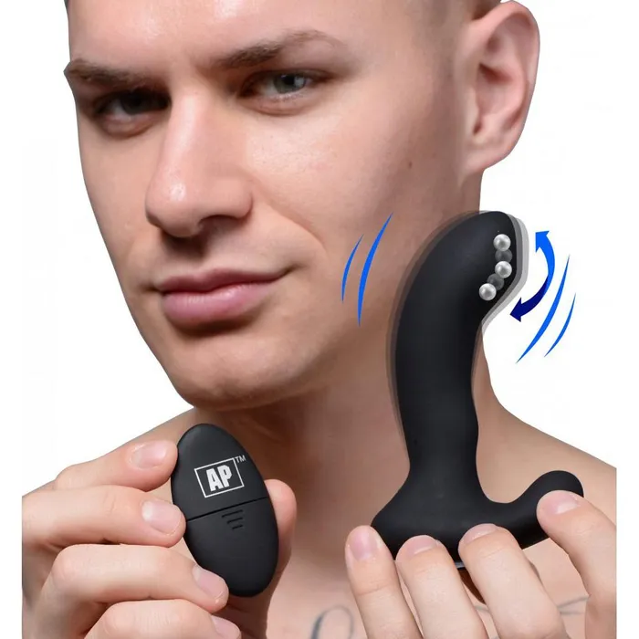 10X PMassage Silicone Prostate Stimulator with Stroking Bead Alpha Pro Male Sex Toys