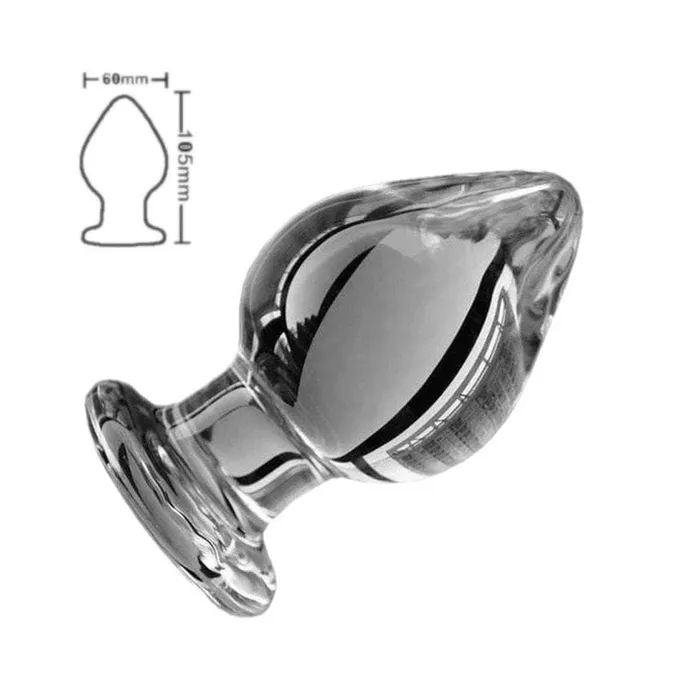 3 Sizes Large Transparent Glass Butt Plug For Men Lovegasm Anal