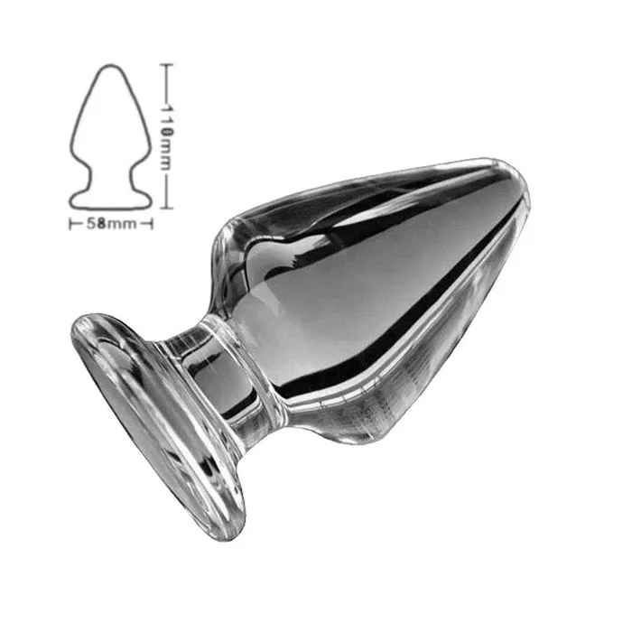 3 Sizes Large Transparent Glass Butt Plug For Men Lovegasm Anal