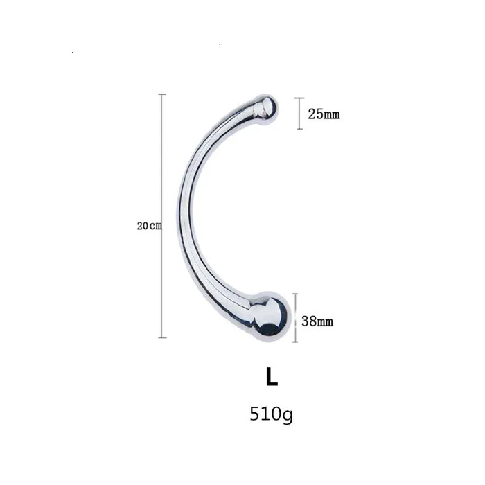 Double Ended Stainless Steel G Spot Wand Prostate Massage Stick Penis P Spot Stimulator Anal Dildo Plug Sex Toys for Men Women LAZADASEXTOYS Male Sex Toys